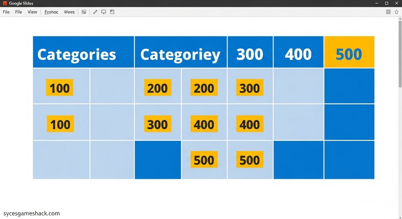 Google Slides Games for School