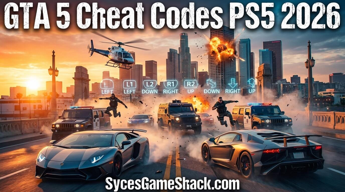 GTA 5 Cheat Codes PS5 2026