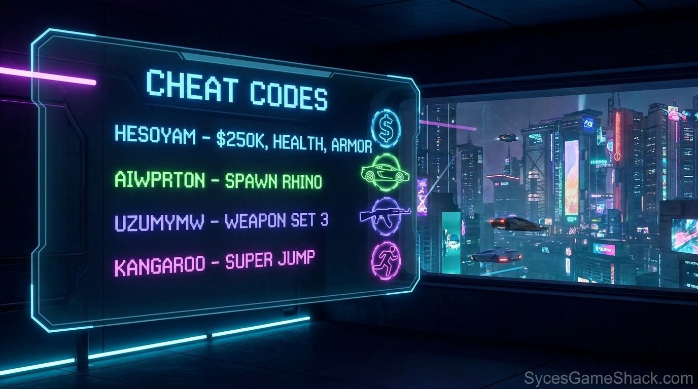 GTA 5 Cheat Codes PS5 2026