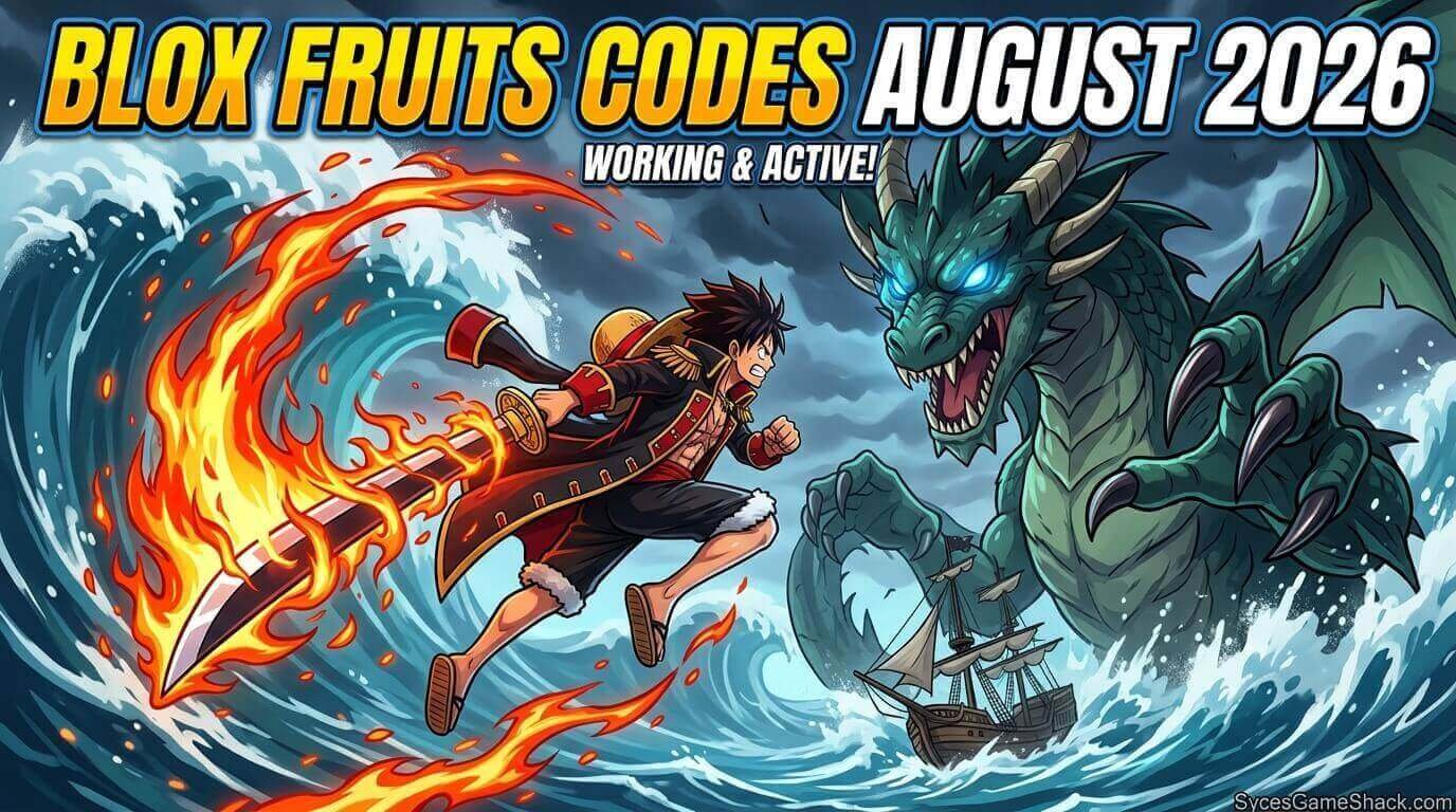Blox Fruits Codes August 2026