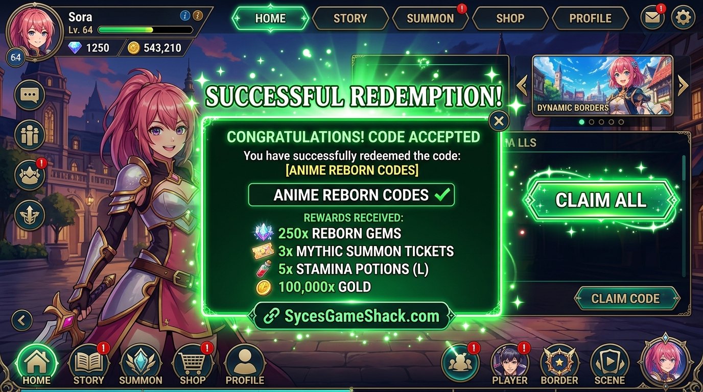 Anime Reborn Codes