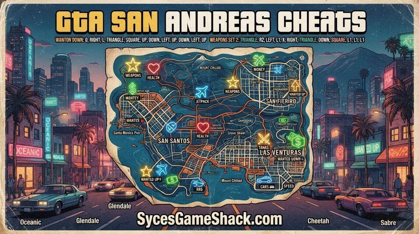 GTA San Andreas Cheats