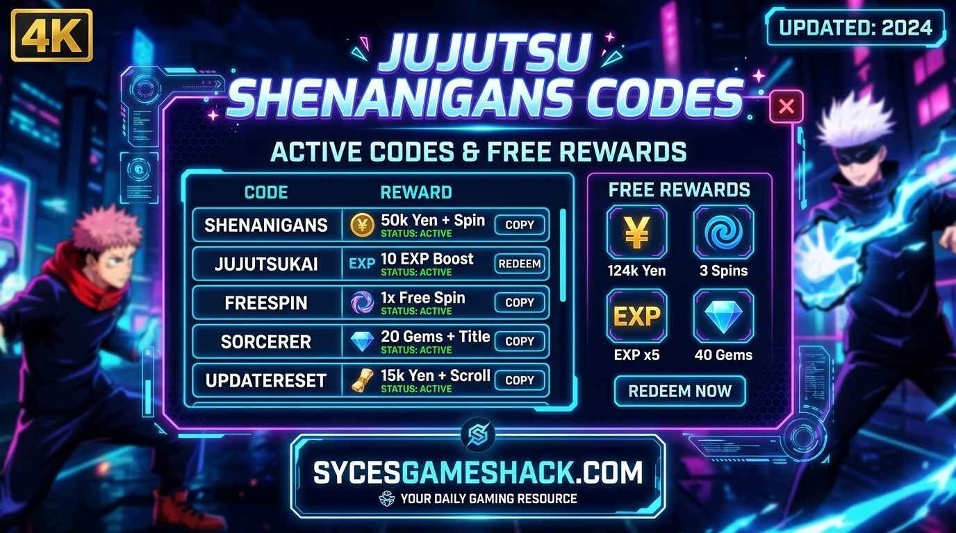 Jujutsu Shenanigans Codes