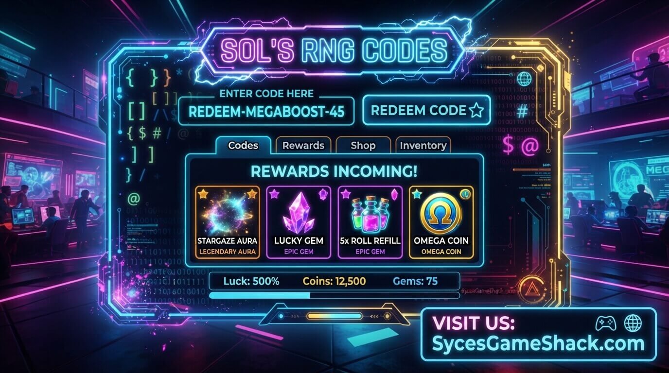 Sol's RNG Codes