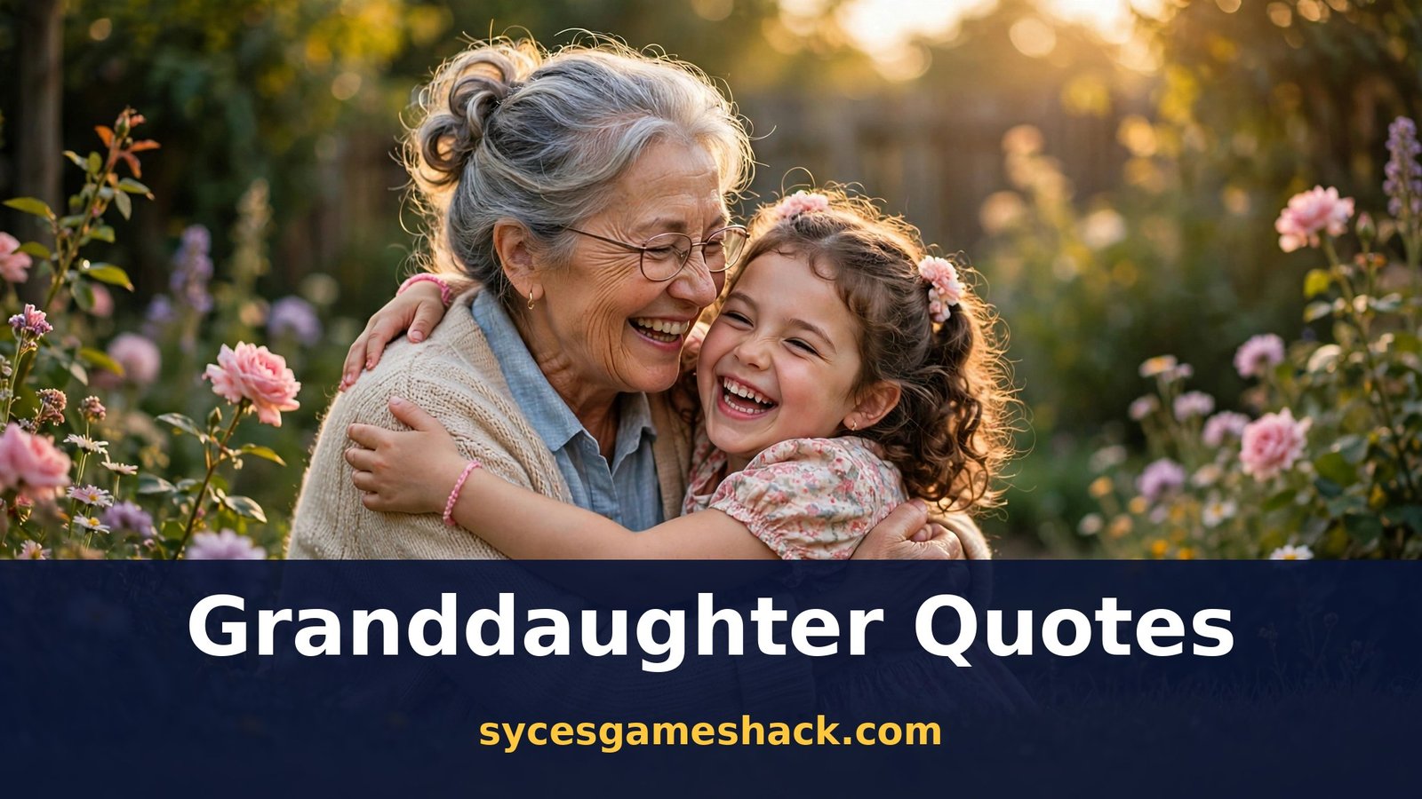 granddaughter quotes with a grandmother hugging her granddaughter